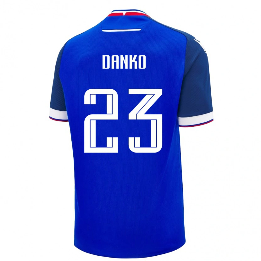 DanxenキッズスロバキアAdam Danko#23青ホームシャツ24-26ジャージーユニフォーム