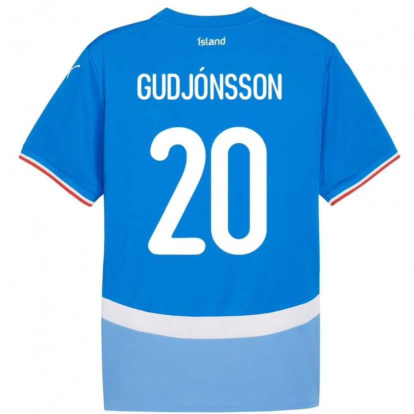 DanxenキッズアイスランドAlexander Máni Gudjónsson#20青ホームシャツ24-26ジャージーユニフォーム
