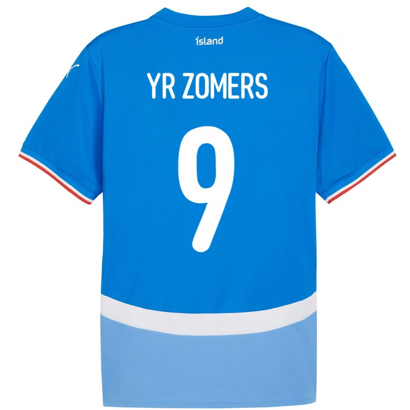 DanxenキッズアイスランドDiljá Ýr Zomers#9青ホームシャツ24-26ジャージーユニフォーム