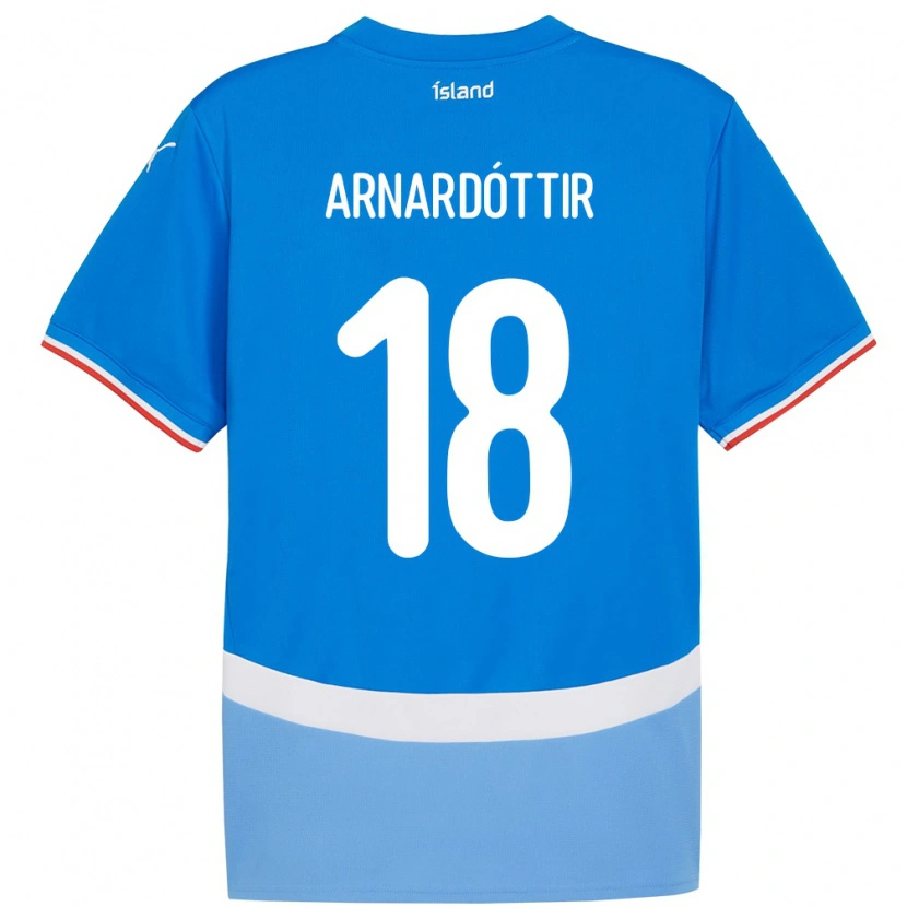 DanxenキッズアイスランドGuðrún Arnardóttir#18青ホームシャツ24-26ジャージーユニフォーム