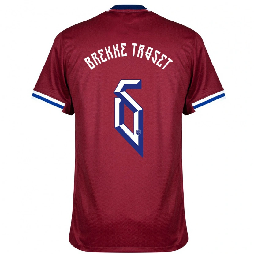 DanxenキッズノルウェーHenry Brekke Troset#6赤青白ホームシャツ24-26ジャージーユニフォーム