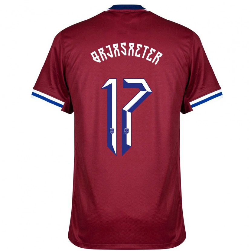 DanxenキッズノルウェーSondre Ørjasæter#17赤青白ホームシャツ24-26ジャージーユニフォーム
