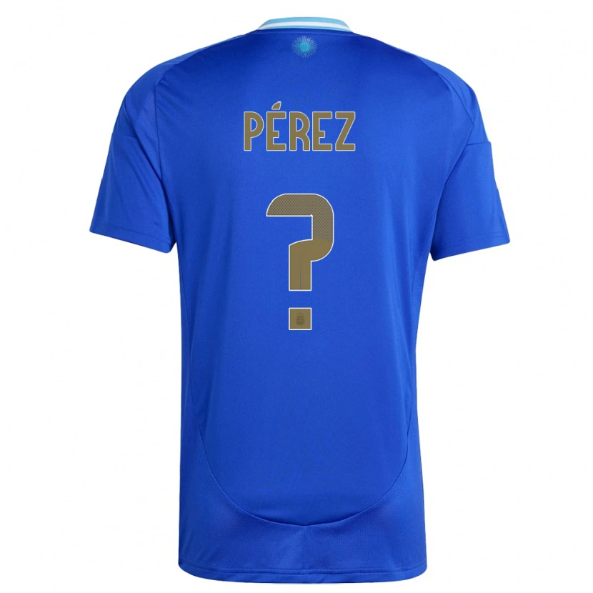 DanxenキッズアルゼンチンTomás Pérez#0青アウェイシャツ24-26ジャージーユニフォーム