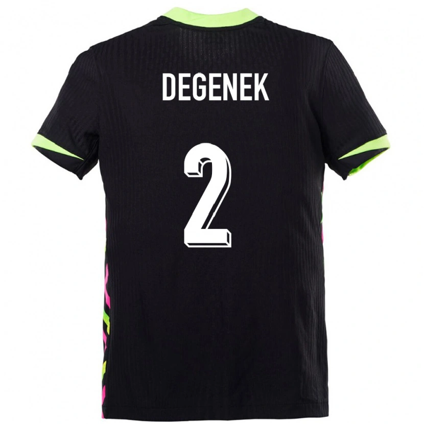 Danxenキッズオーストラリアミロシュ・デゲネク#2ダークブルーアウェイシャツ24-26ジャージーユニフォーム