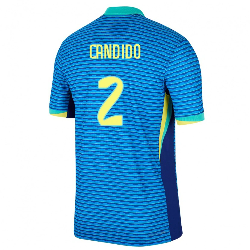 DanxenキッズブラジルAngelo Candido#2青アウェイシャツ24-26ジャージーユニフォーム