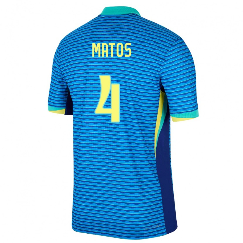 DanxenキッズブラジルRyan Matos#4青アウェイシャツ24-26ジャージーユニフォーム