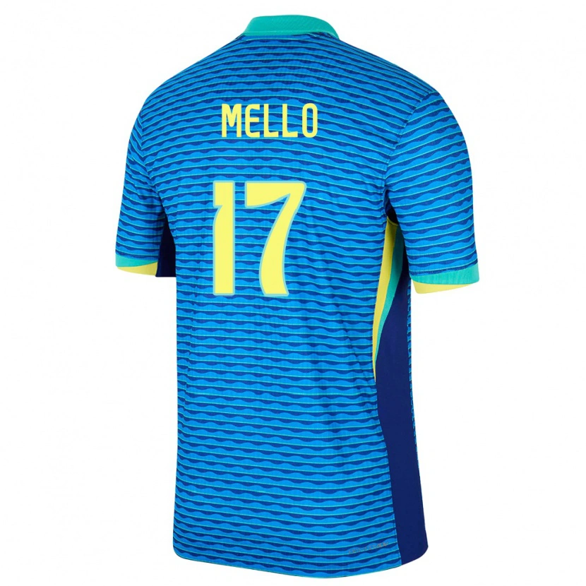 DanxenキッズブラジルNícollas Mello#17青アウェイシャツ24-26ジャージーユニフォーム