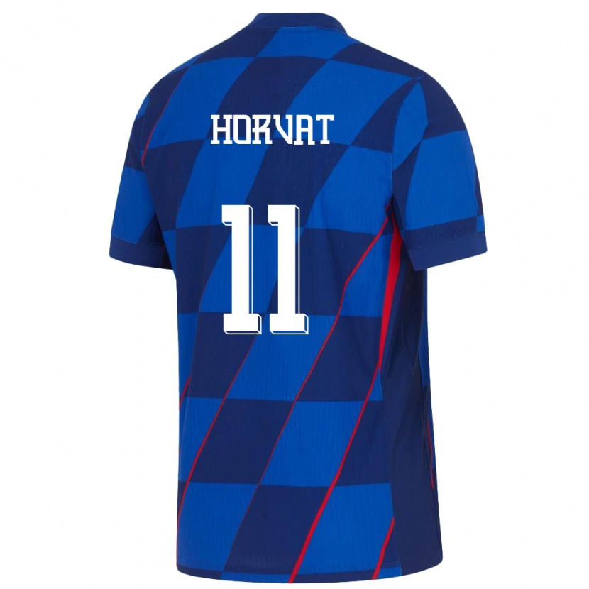 DanxenキッズクロアチアPatrik Horvat#11青アウェイシャツ24-26ジャージーユニフォーム