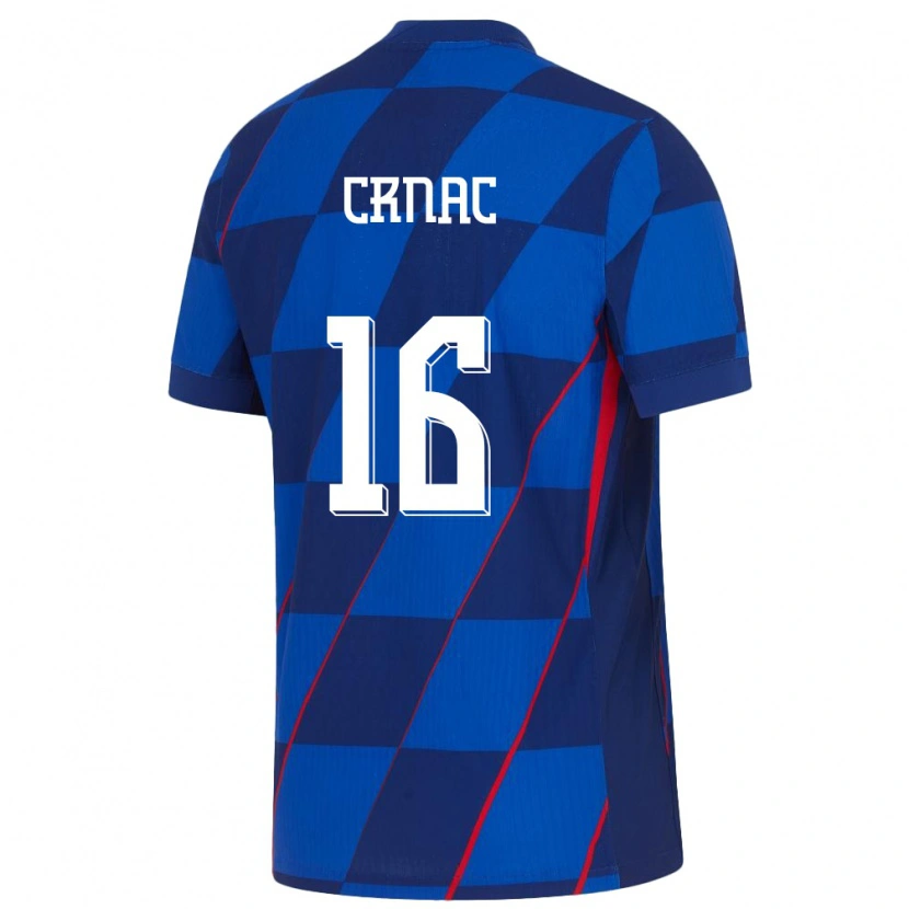 DanxenキッズクロアチアAnte Crnac#16青アウェイシャツ24-26ジャージーユニフォーム