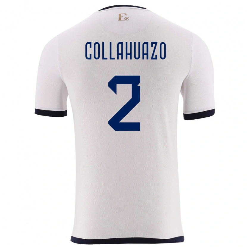 DanxenキッズエクアドルJair Collahuazo#2白アウェイシャツ24-26ジャージーユニフォーム