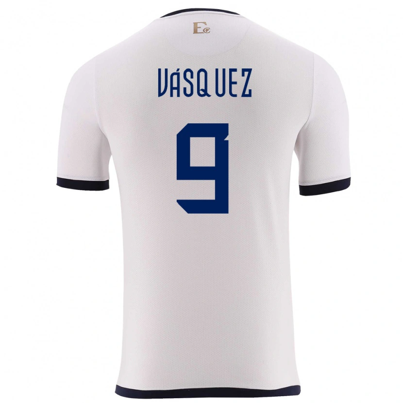 DanxenキッズエクアドルYandri Vásquez#9白アウェイシャツ24-26ジャージーユニフォーム