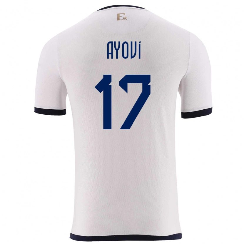Danxenキッズエクアドルハイメ・アジョビ#17白アウェイシャツ24-26ジャージーユニフォーム
