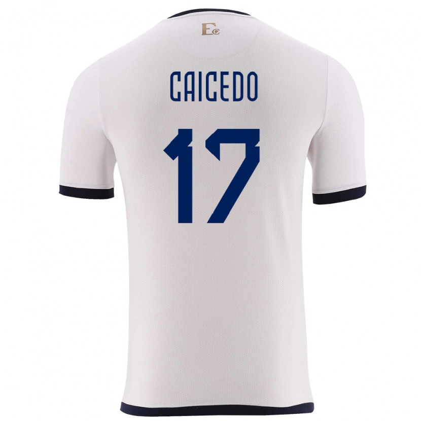 DanxenキッズエクアドルYorkaeff Caicedo#17白アウェイシャツ24-26ジャージーユニフォーム