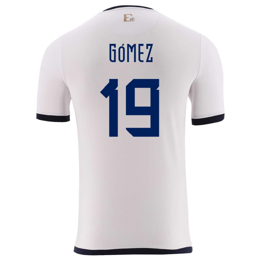 DanxenキッズエクアドルAníbal Gómez#19白アウェイシャツ24-26ジャージーユニフォーム