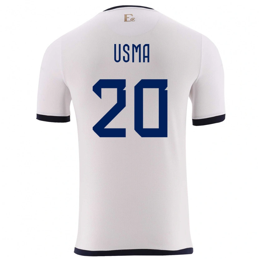 DanxenキッズエクアドルJuan Usma#20白アウェイシャツ24-26ジャージーユニフォーム
