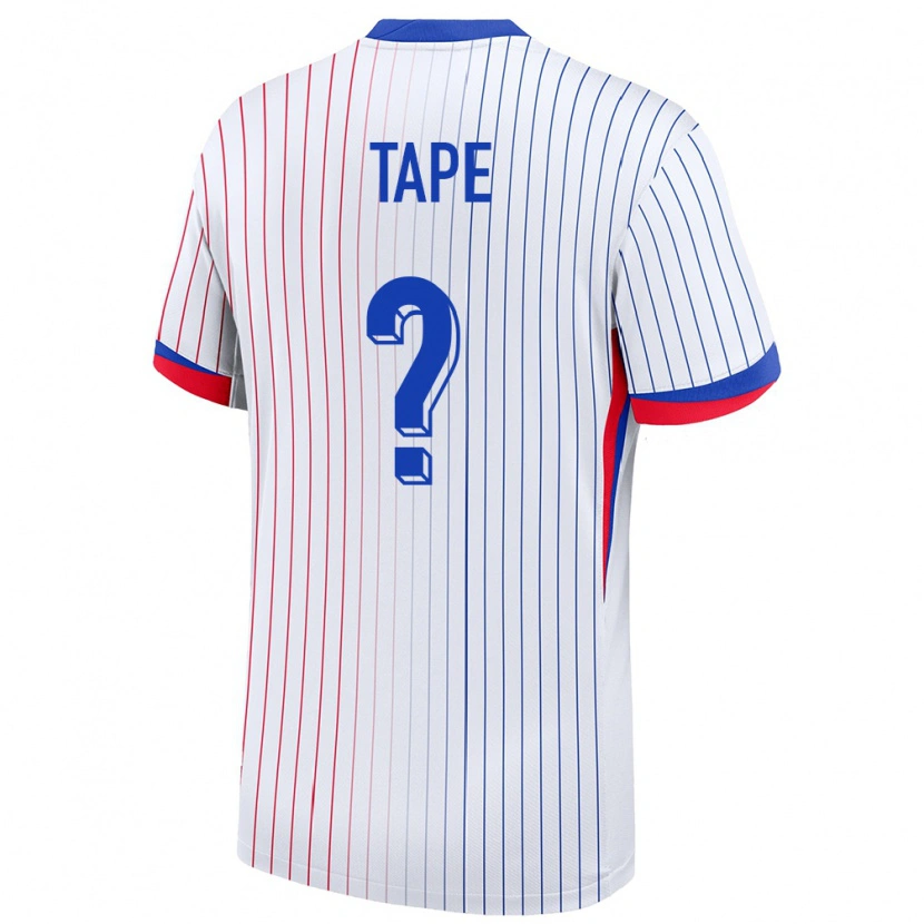 DanxenキッズフランスAxel Tape#0白アウェイシャツ24-26ジャージーユニフォーム
