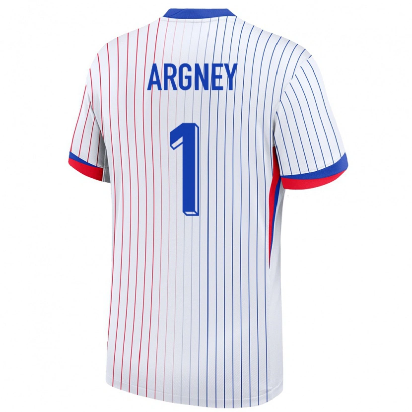 DanxenキッズフランスPaul Argney#1白アウェイシャツ24-26ジャージーユニフォーム