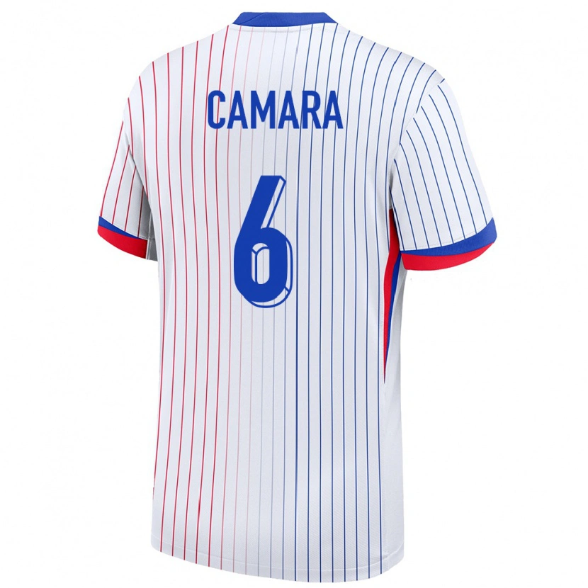Danxenキッズフランスアブドゥライ・カマラ#6白アウェイシャツ24-26ジャージーユニフォーム