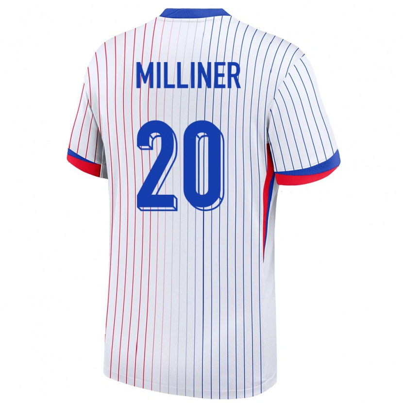 DanxenキッズフランスLéo Milliner#20白アウェイシャツ24-26ジャージーユニフォーム