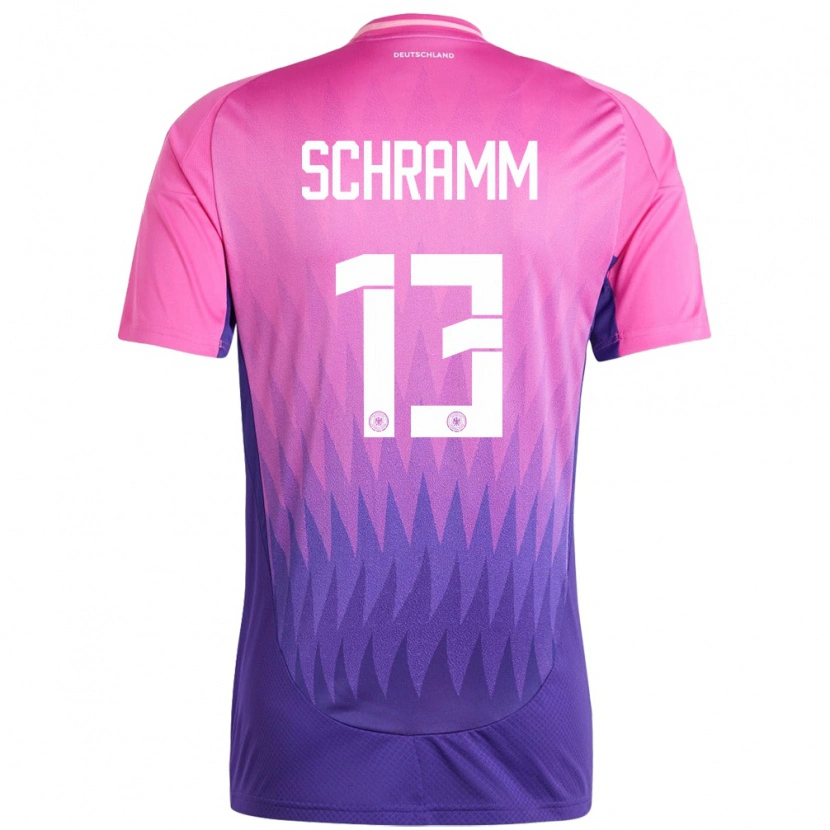 DanxenキッズドイツCollin Schramm#13ピンクパープルアウェイシャツ24-26ジャージーユニフォーム