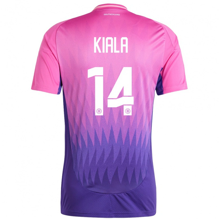 DanxenキッズドイツCassiano Kiala#14ピンクパープルアウェイシャツ24-26ジャージーユニフォーム