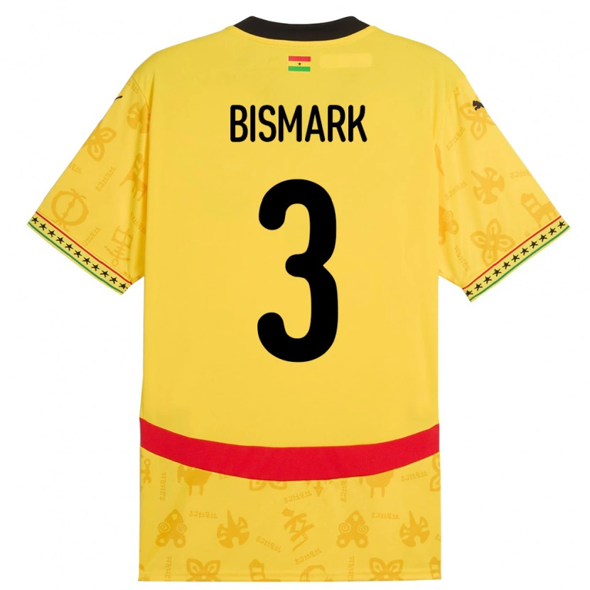 DanxenキッズガーナAnim Bismark#3イエローアウェイシャツ24-26ジャージーユニフォーム