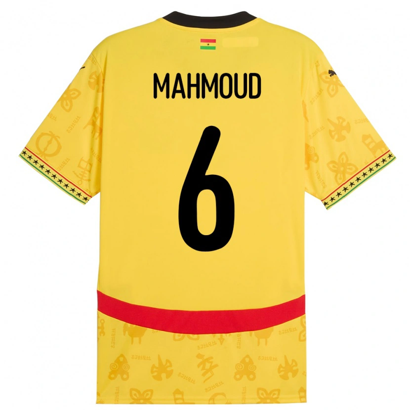 DanxenキッズガーナMohaison Mahmoud#6イエローアウェイシャツ24-26ジャージーユニフォーム