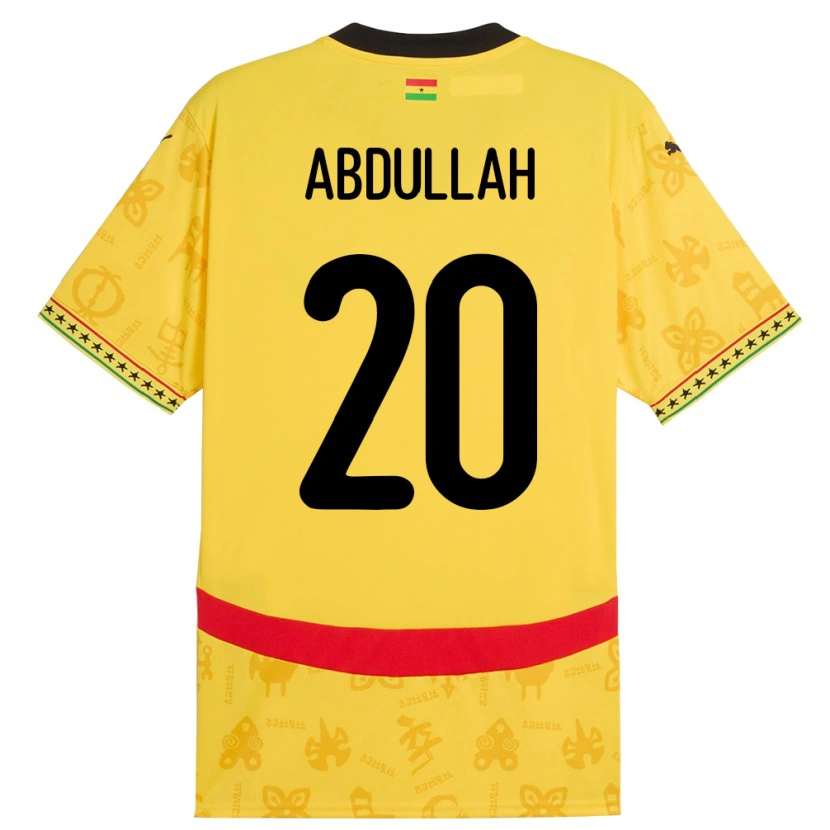 DanxenキッズガーナRazak Abdullah#20イエローアウェイシャツ24-26ジャージーユニフォーム