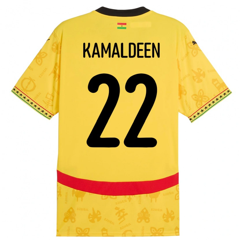 Danxenキッズガーナカマル・ディーン・スレマナ#22イエローアウェイシャツ24-26ジャージーユニフォーム