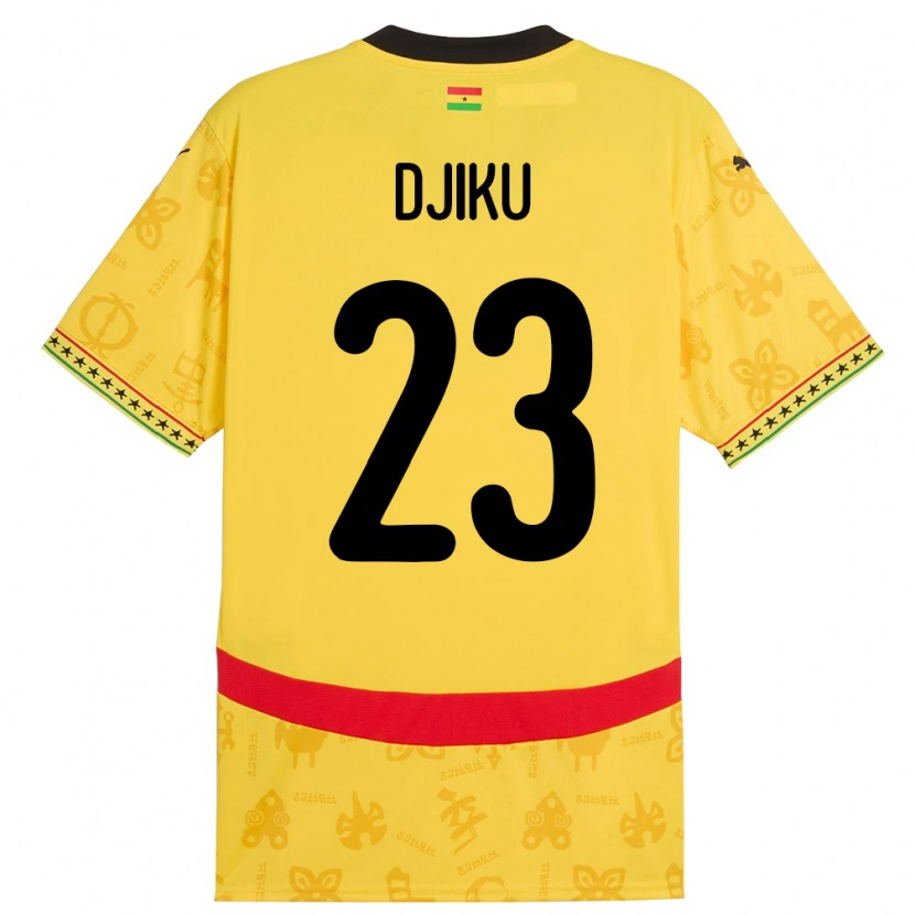 Danxenキッズガーナアレクサンデル・ジク#23イエローアウェイシャツ24-26ジャージーユニフォーム