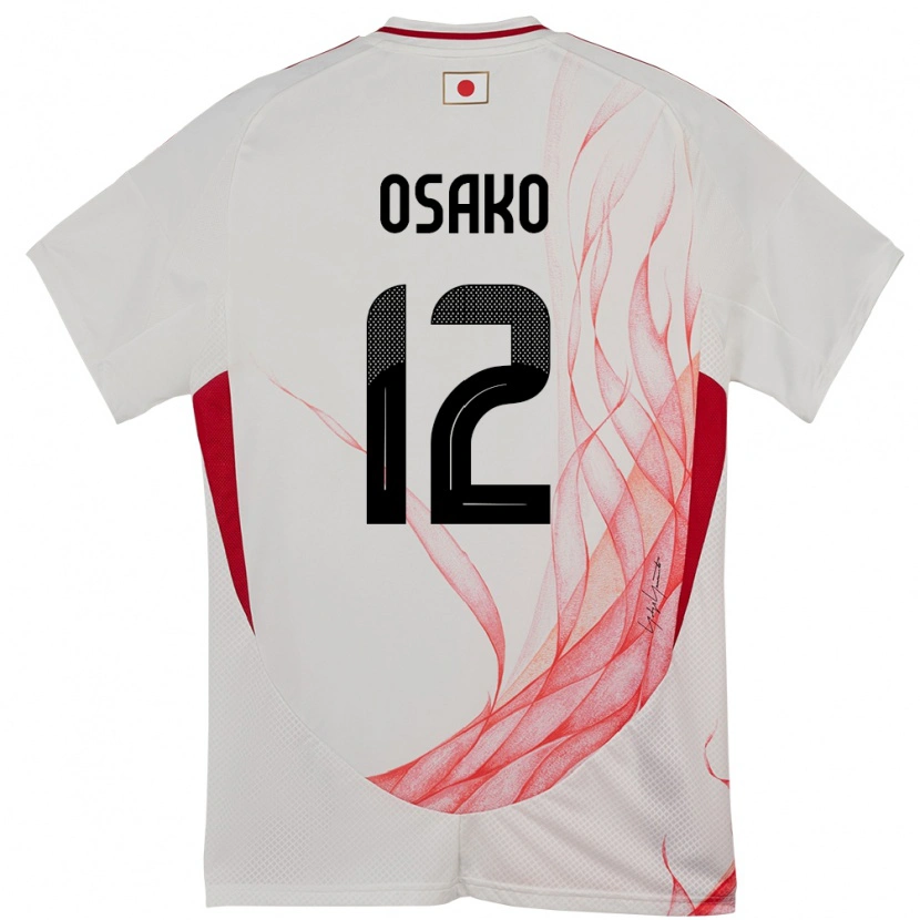 Danxenキッズ日本大迫敬介#12ホワイトアウェイシャツ24-26ジャージーユニフォーム