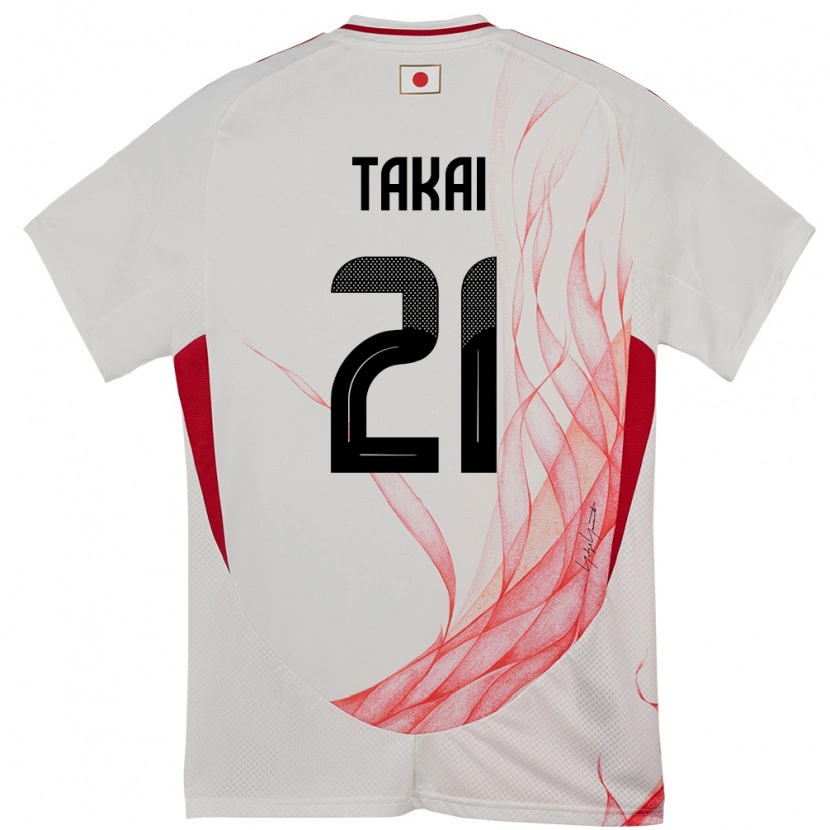 Danxenキッズ日本高井幸大#21ホワイトアウェイシャツ24-26ジャージーユニフォーム