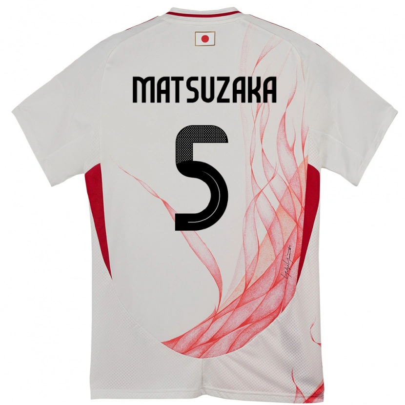 Danxenキッズ日本Aoi Matsuzaka#5ホワイトアウェイシャツ24-26ジャージーユニフォーム