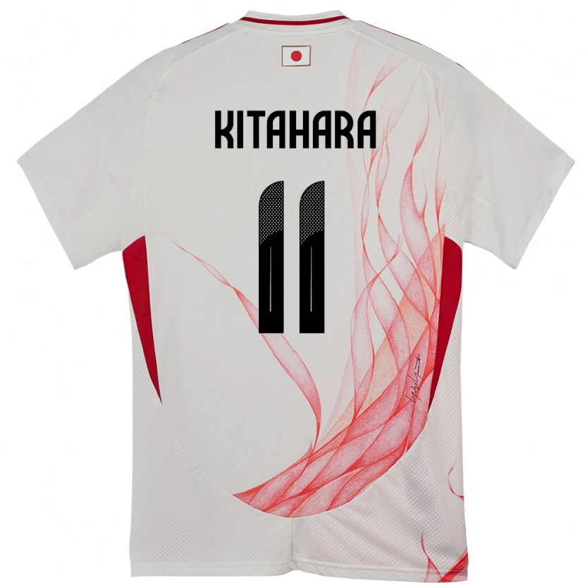 Danxenキッズ日本Maki Kitahara#11ホワイトアウェイシャツ24-26ジャージーユニフォーム