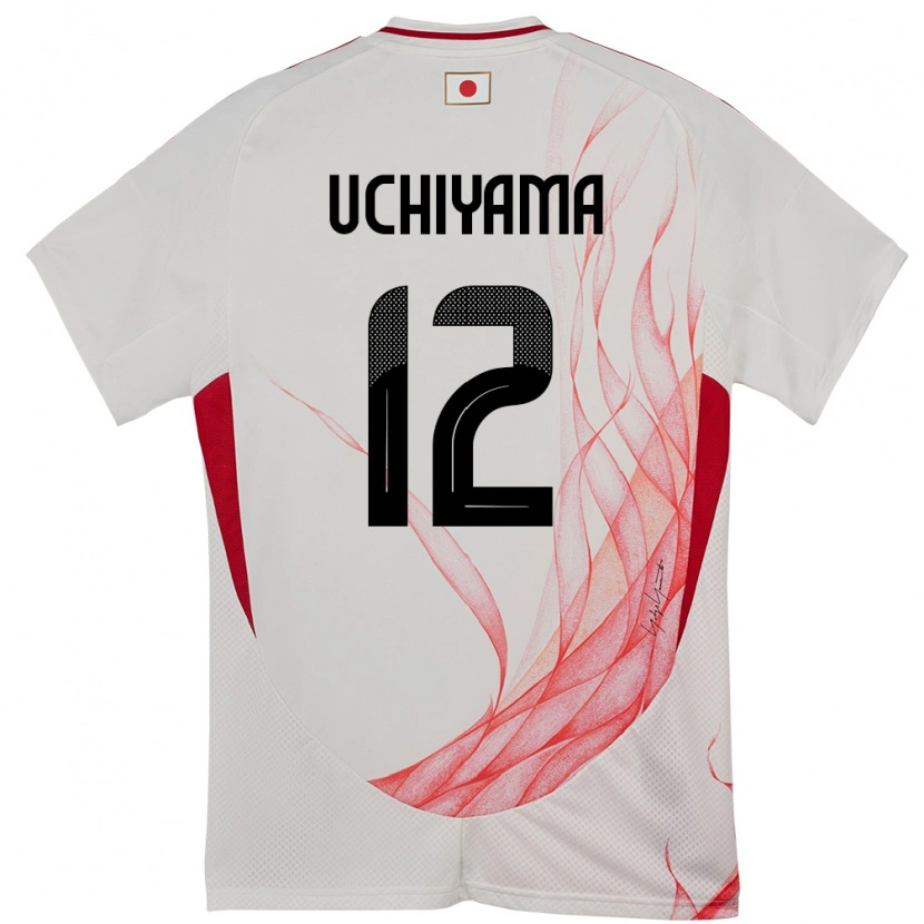 Danxenキッズ日本ショタ・ウチヤマ#12ホワイトアウェイシャツ24-26ジャージーユニフォーム