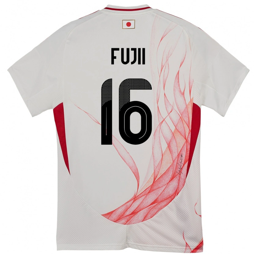 Danxenキッズ日本Shota Fujii#16ホワイトアウェイシャツ24-26ジャージーユニフォーム