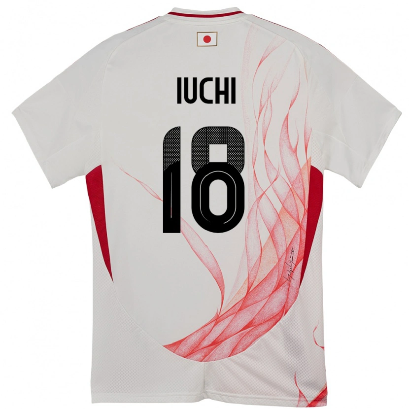 Danxenキッズ日本Yosuke Iuchi#18ホワイトアウェイシャツ24-26ジャージーユニフォーム