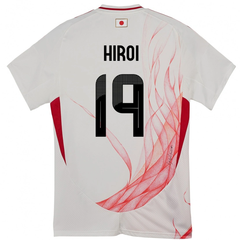 Danxenキッズ日本Rando Hiroi#19ホワイトアウェイシャツ24-26ジャージーユニフォーム