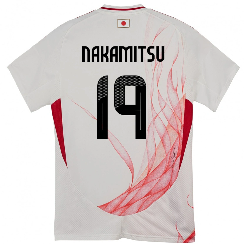 Danxenキッズ日本Kanata Nakamitsu#19ホワイトアウェイシャツ24-26ジャージーユニフォーム