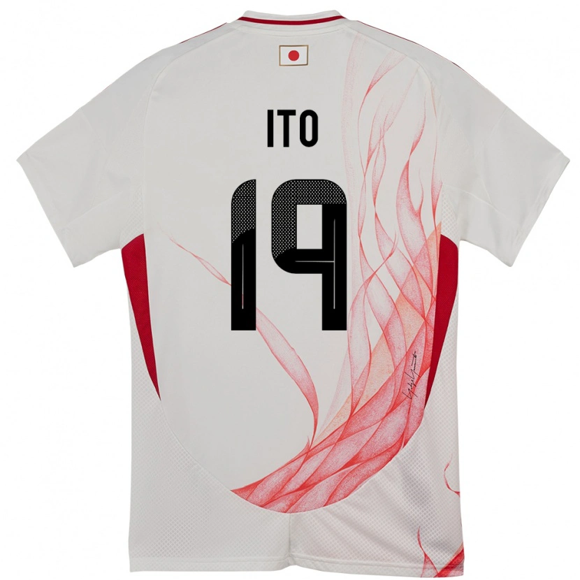Danxenキッズ日本Yu Ito#19ホワイトアウェイシャツ24-26ジャージーユニフォーム