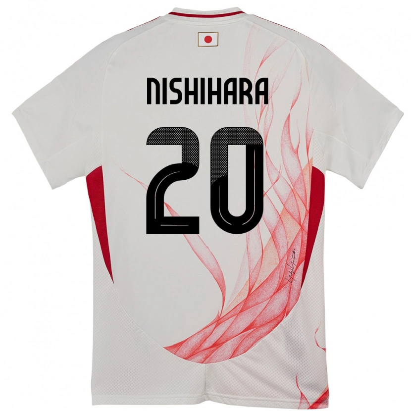 Danxenキッズ日本西原源樹#20ホワイトアウェイシャツ24-26ジャージーユニフォーム