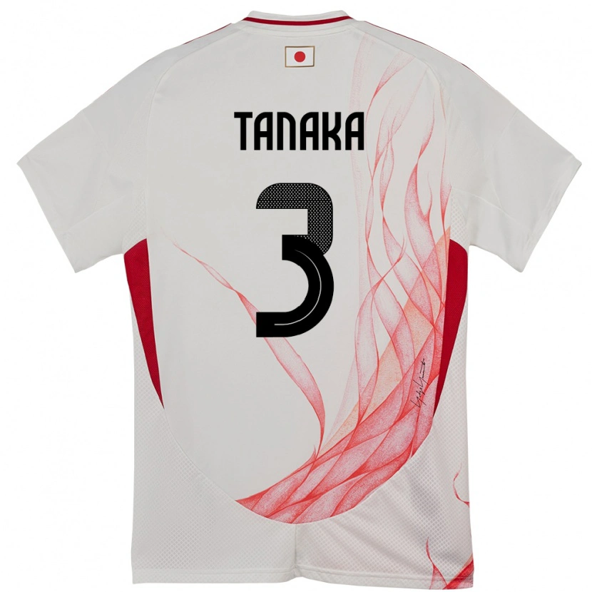 Danxenキッズ日本田中隼人#3ホワイトアウェイシャツ24-26ジャージーユニフォーム