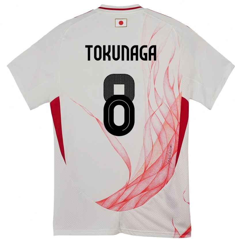 Danxenキッズ日本Ryo Tokunaga#8ホワイトアウェイシャツ24-26ジャージーユニフォーム