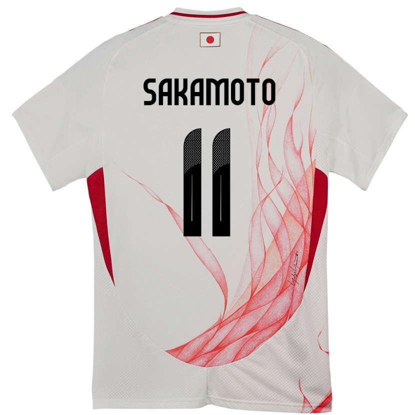 Danxenキッズ日本坂本一彩#11ホワイトアウェイシャツ24-26ジャージーユニフォーム