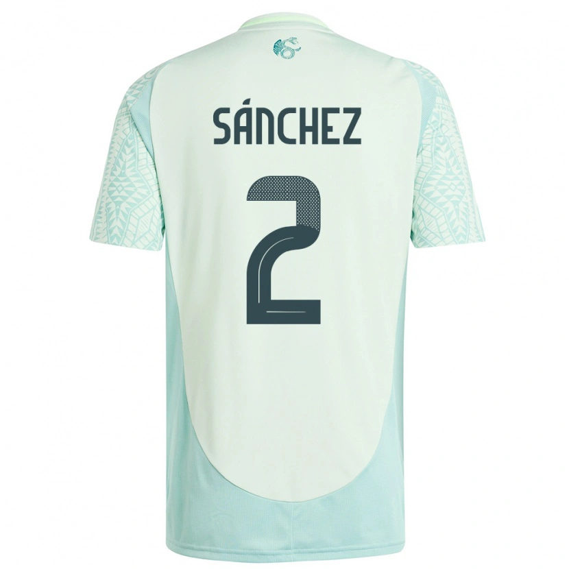 Danxenキッズメキシコホルヘ・サンチェス#2リネングリーンアウェイシャツ24-26ジャージーユニフォーム