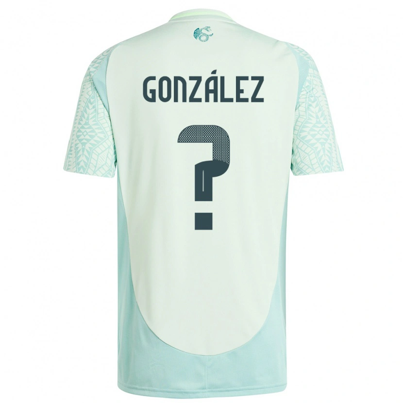DanxenキッズメキシコRogelio González#0リネングリーンアウェイシャツ24-26ジャージーユニフォーム