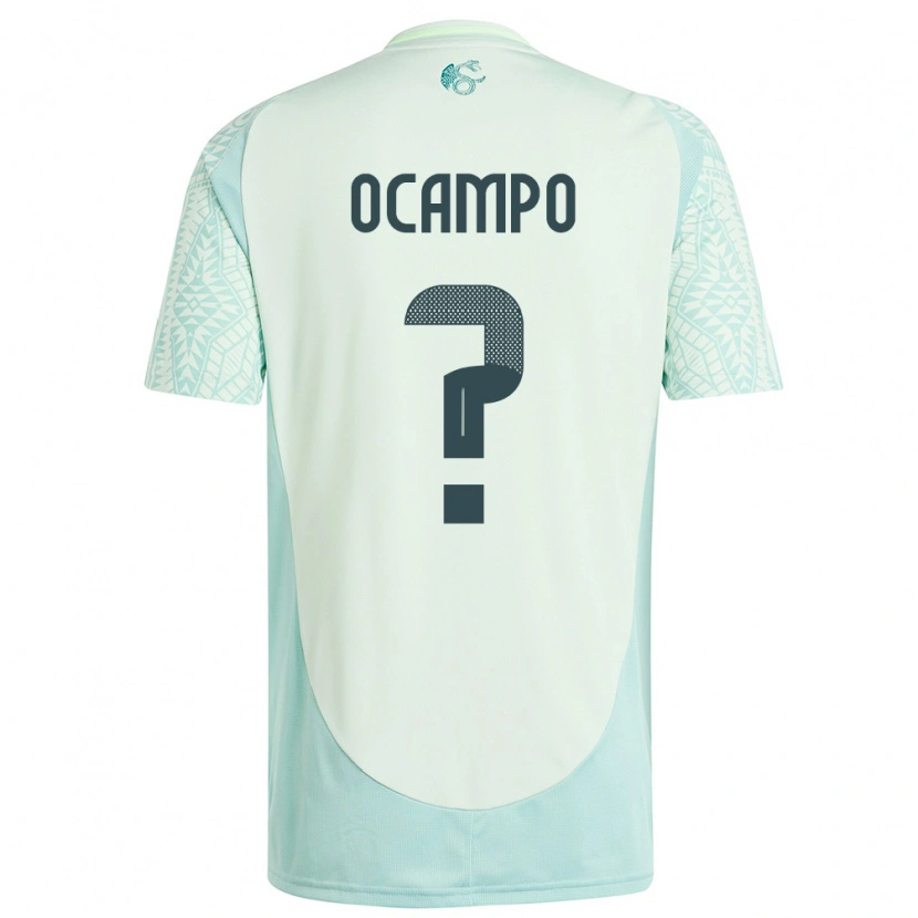 DanxenキッズメキシコJohan Ocampo#0リネングリーンアウェイシャツ24-26ジャージーユニフォーム