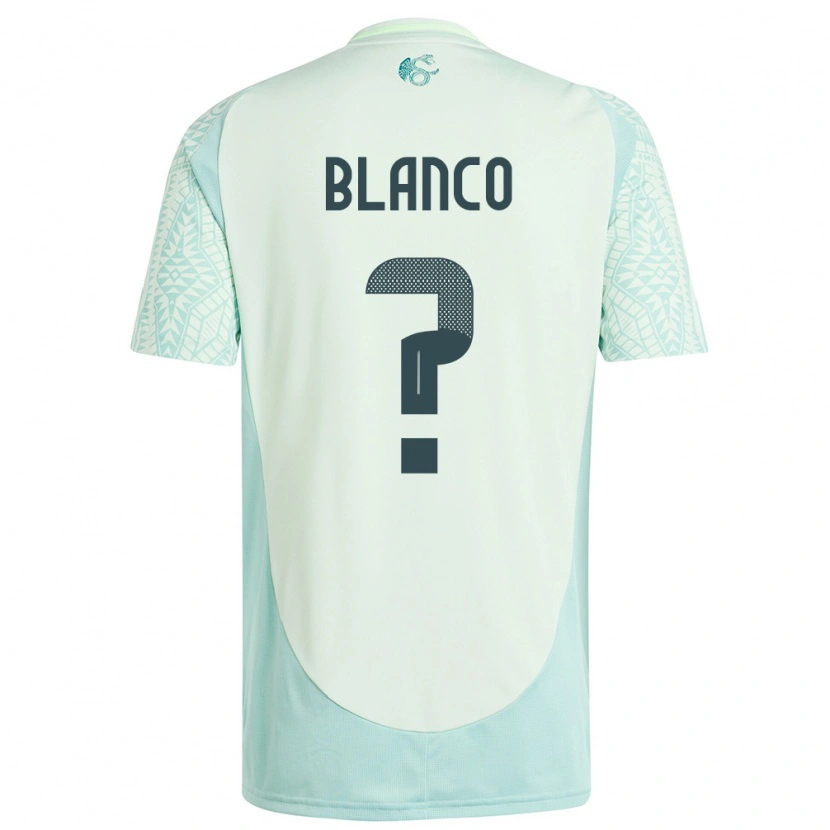 DanxenキッズメキシコLionel Blanco#0リネングリーンアウェイシャツ24-26ジャージーユニフォーム