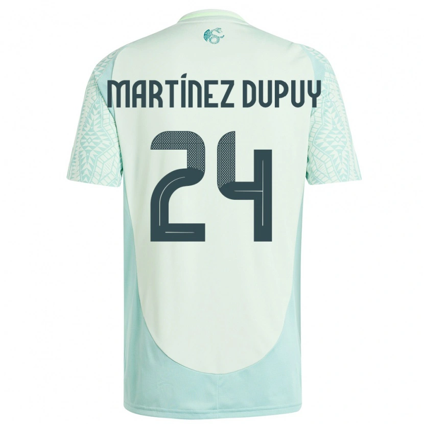 Danxenキッズメキシコルカ・マルティネス#24リネングリーンアウェイシャツ24-26ジャージーユニフォーム