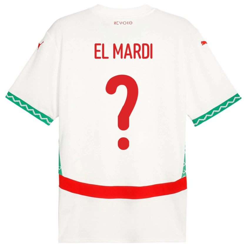 DanxenキッズモロッコZiyad El Mardi#0ホワイトアウェイシャツ24-26ジャージーユニフォーム